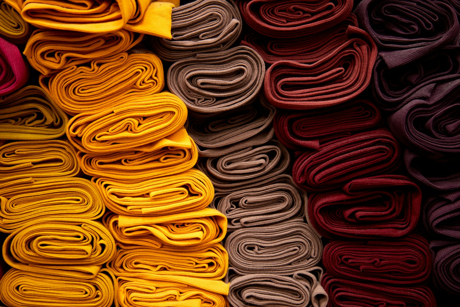 Colorful fabric collection